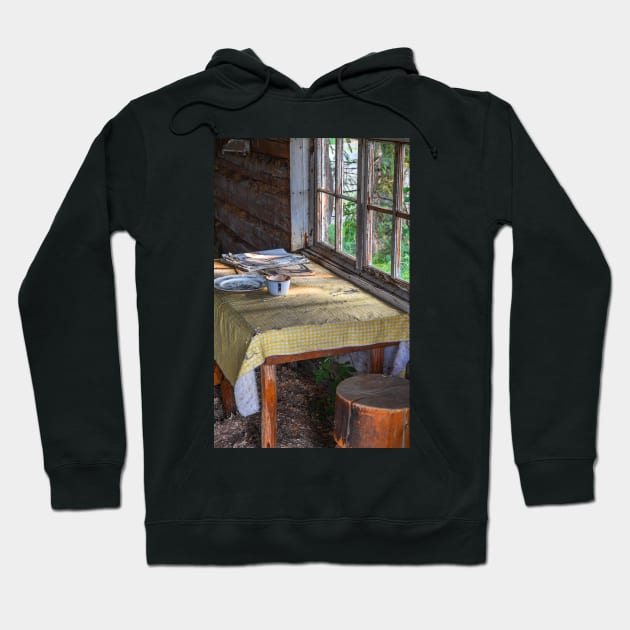 USA. Alaska. Chena Village. Abandoned Cabin. Interior. Hoodie by vadim19